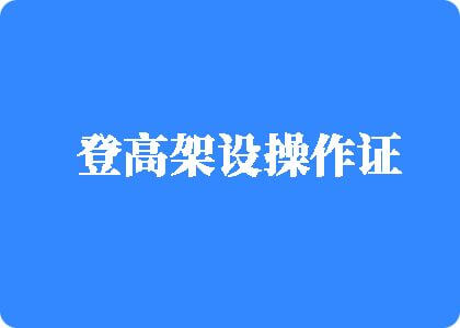 大鸡巴AⅤ免费看登高架设操作证